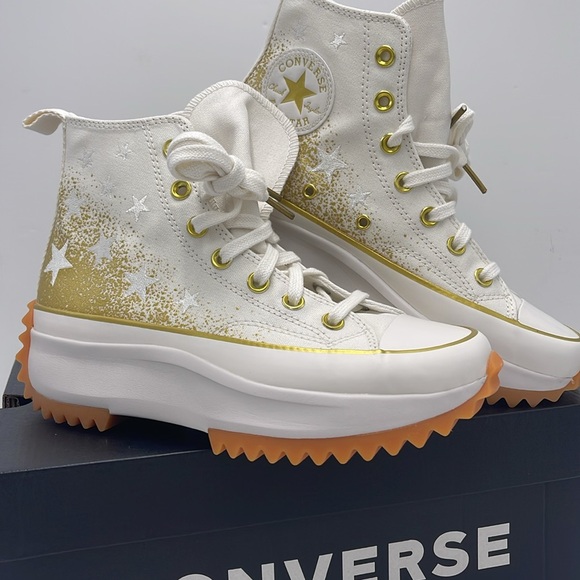Converse WMNS RUN STAR HIKE HI VINTAGE WHITE/VINTAGE WHITE A12900C Platforms Sne - Picture 8 of 16
